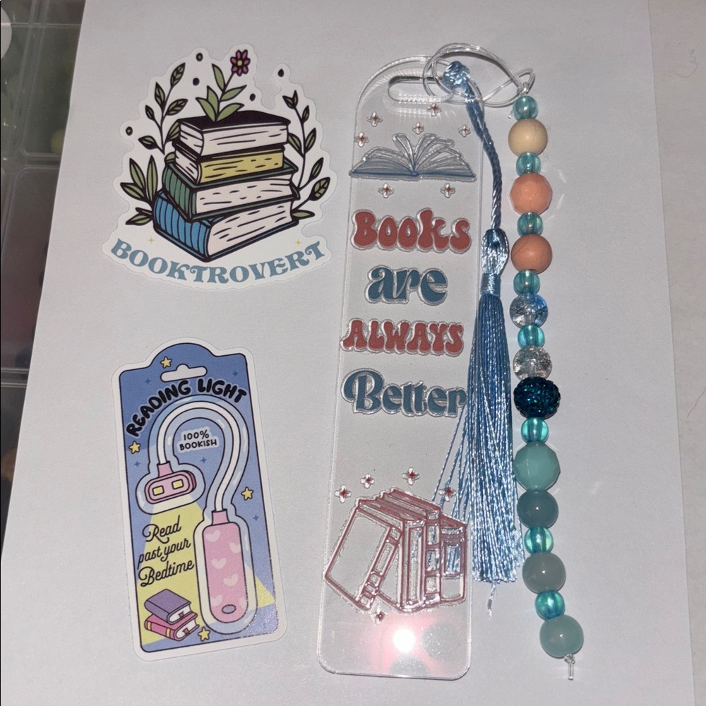 Book lover handcrafted bookmark by me